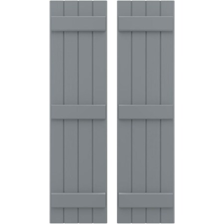 Ekena Millwork Americraft 4-Board, 3 Batten Exterior Real Wood Joined Board-n-Batten Shutters, ARW401BB414X74CHH, PR ARW401BB414X74CHH